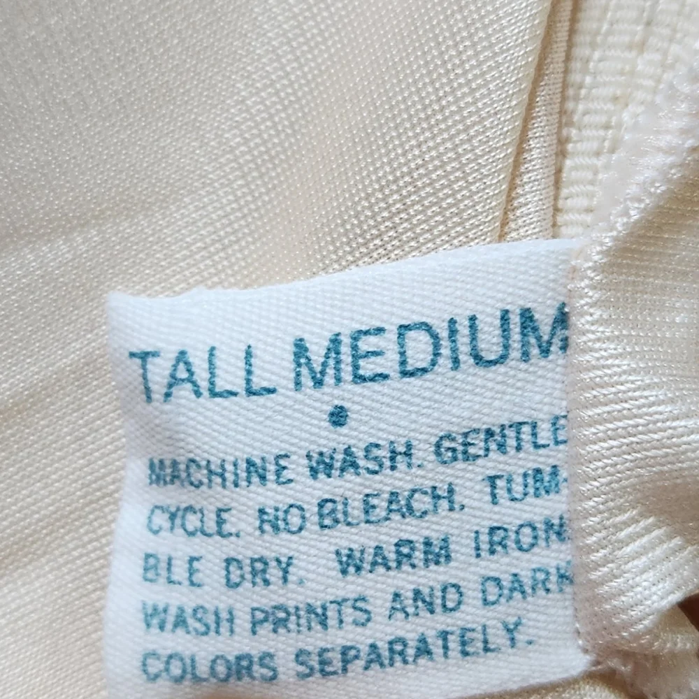 Vintage Lorraine beige slip skirt women's size Medium - Picture 6 of 6